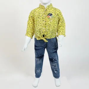 Girls Pant Suit - Yellow