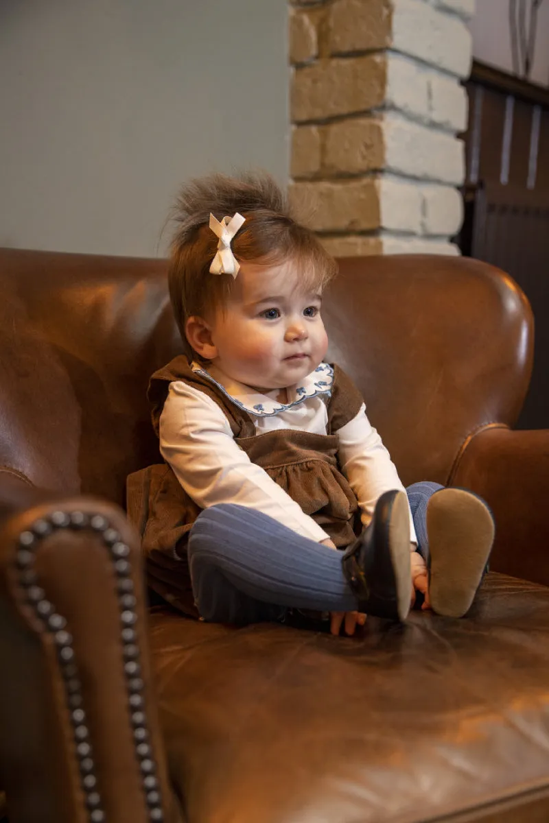 Gloria Embroidered Baby Girl Bodysuit