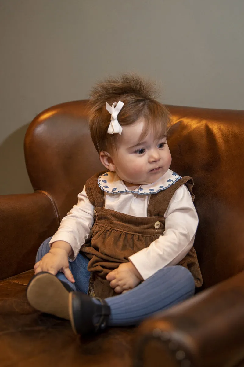 Gloria Embroidered Baby Girl Bodysuit