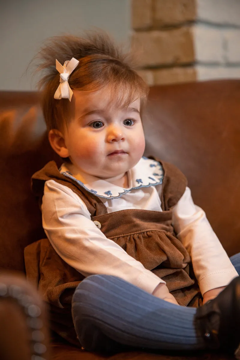 Gloria Embroidered Baby Girl Bodysuit
