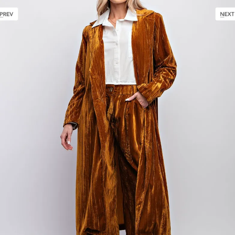 Going Far Crushed Velvet Maxi Coat - FINAL SALE