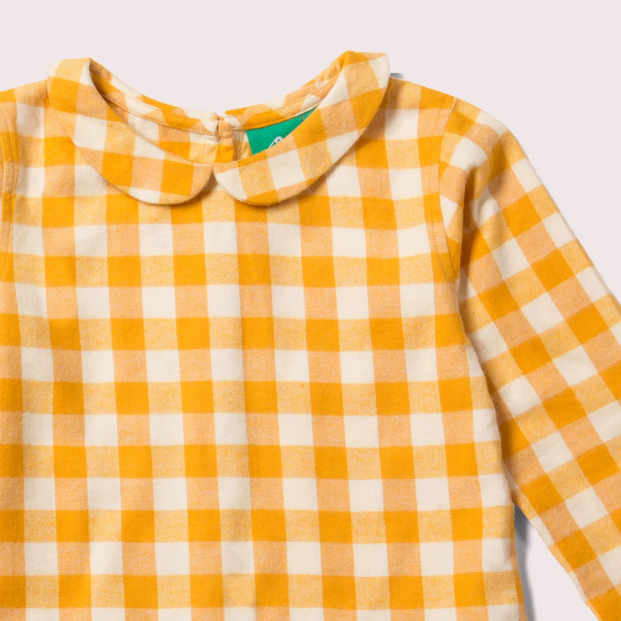 Golden Check Peter Pan Collar Blouse
