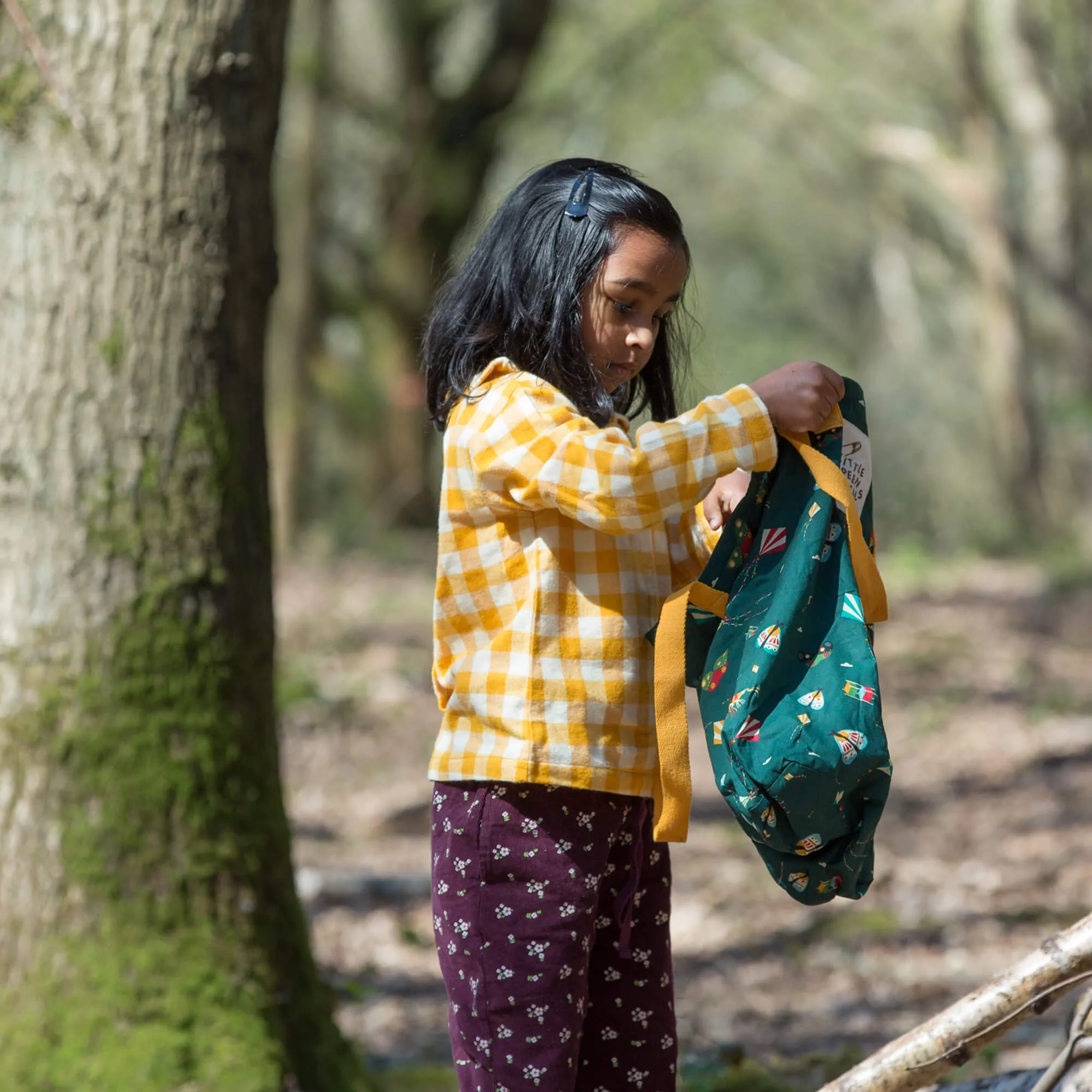 Golden Check Peter Pan Collar Blouse