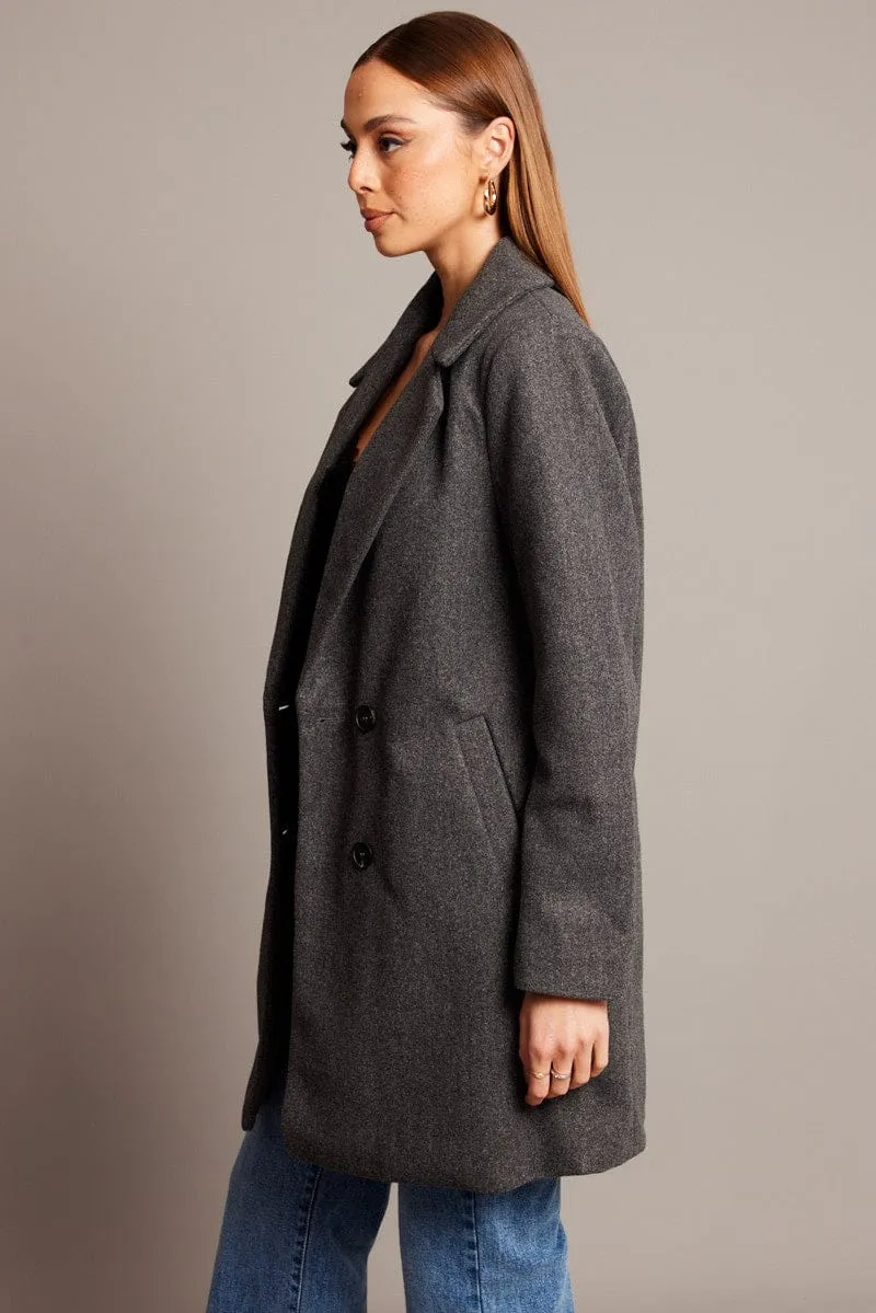 Grey Coat Long Sleeve