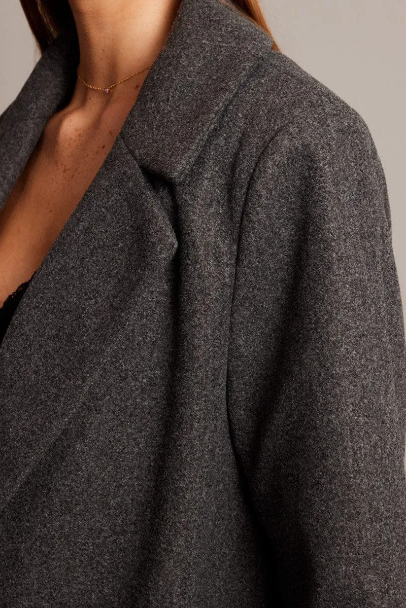 Grey Coat Long Sleeve