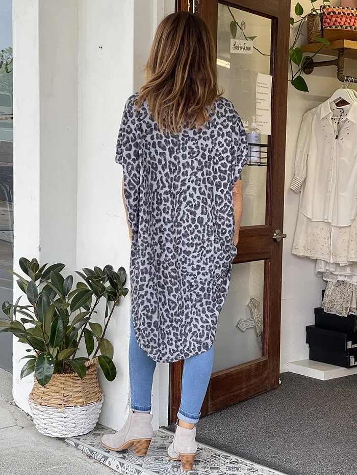 Grey Leopard Shrug