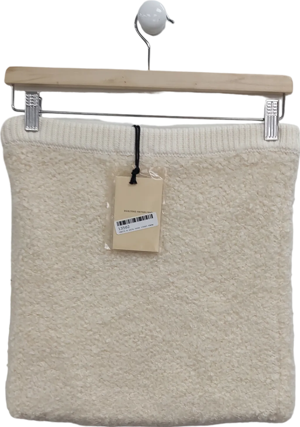 grlfrnd Cream Lex Boucle Skirt UK S