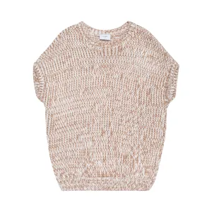 Handmade Women's Vest Melange, Camel