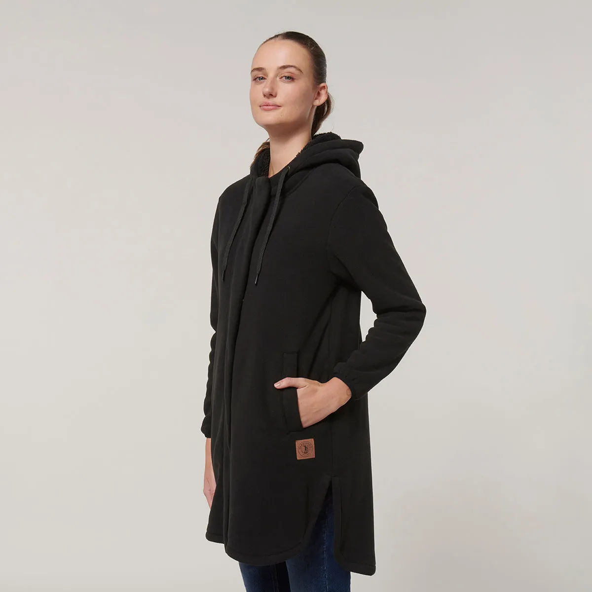 Hard Yakka Women's Longline Zoodie - Black