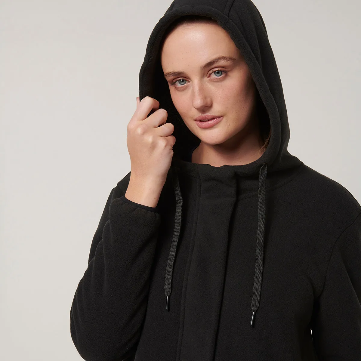 Hard Yakka Women's Longline Zoodie - Black