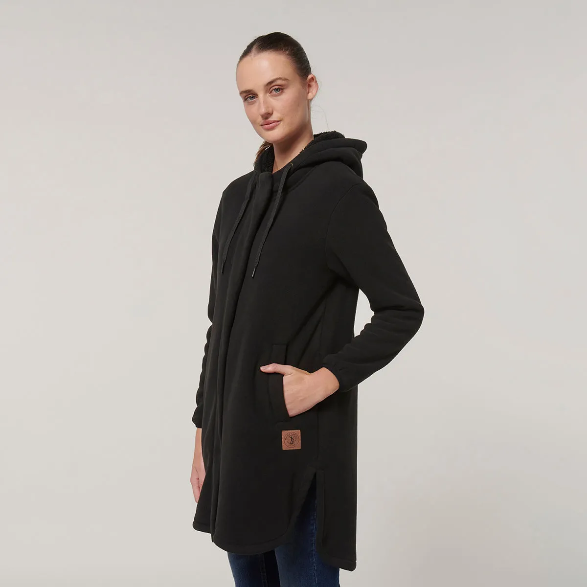 Hard Yakka Women's Longline Zoodie - Black