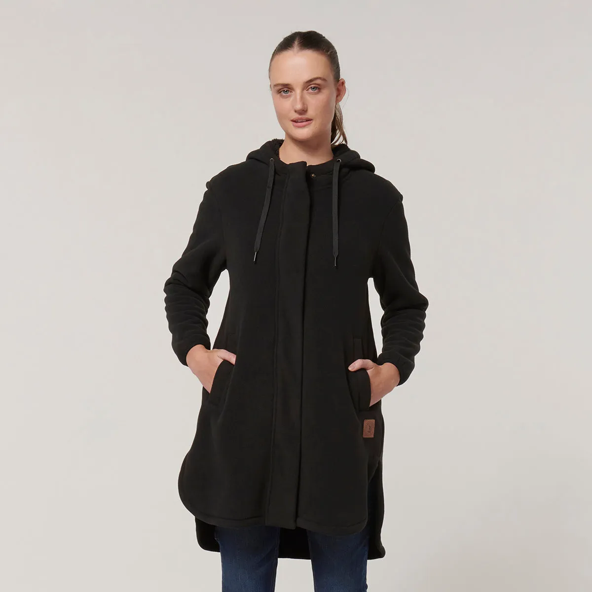 Hard Yakka Women's Longline Zoodie - Black