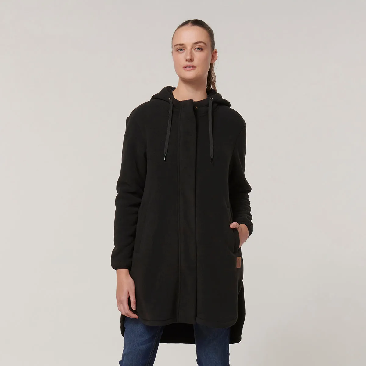 Hard Yakka Women's Longline Zoodie - Black
