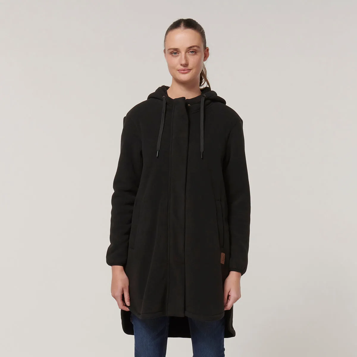 Hard Yakka Women's Longline Zoodie - Black