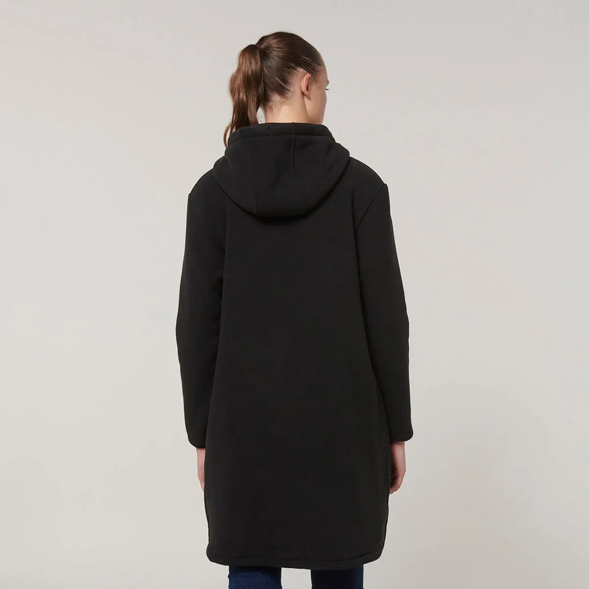 Hard Yakka Women's Longline Zoodie - Black