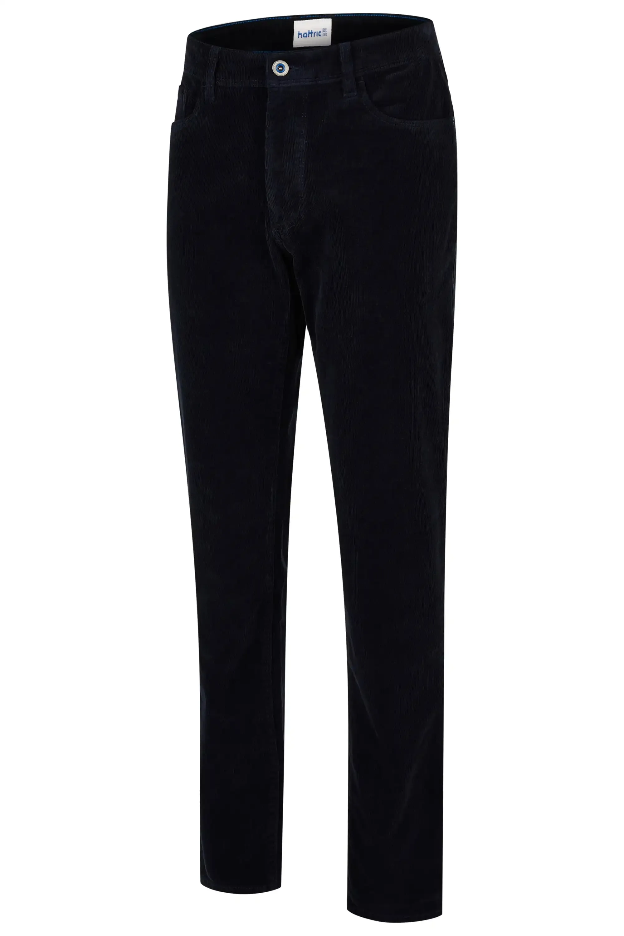 Hattric Mens Hunter Corduroy Trousers Smoke Navy Blue
