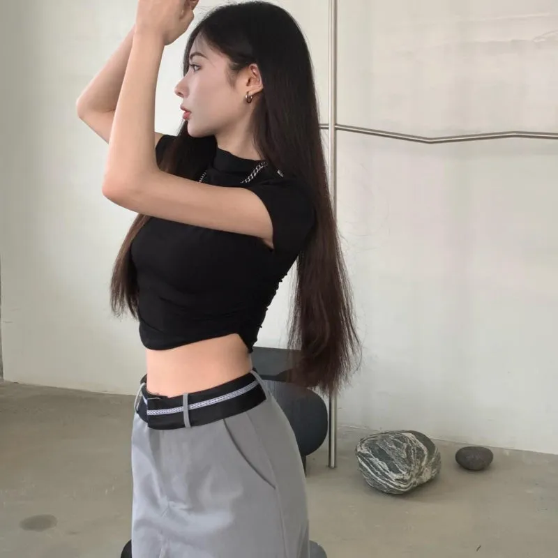 High-End Trendy High-Waisted Midi Skirt