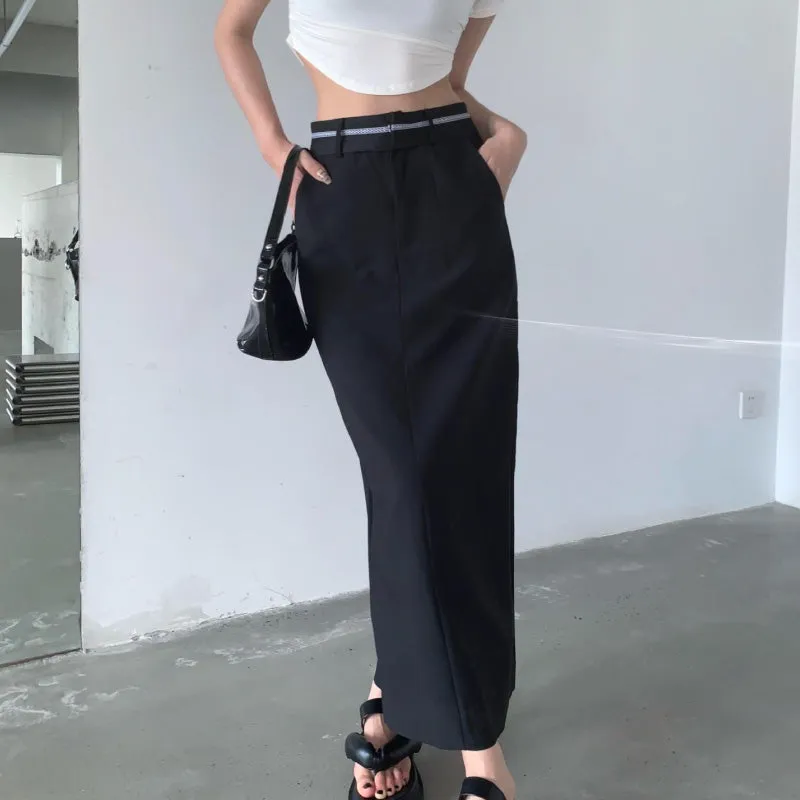 High-End Trendy High-Waisted Midi Skirt