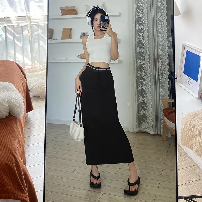 High-End Trendy High-Waisted Midi Skirt