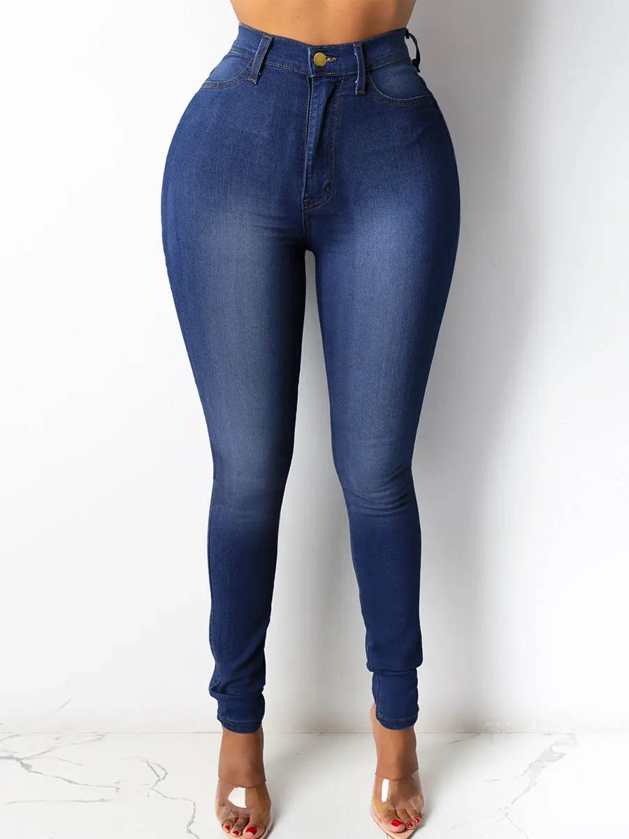 High Waist Hip Lift Tummy Control Stretch Jeans for Women