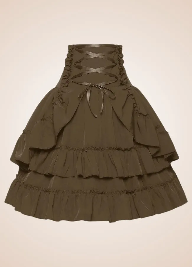 High Waisted Steampunk Skirt