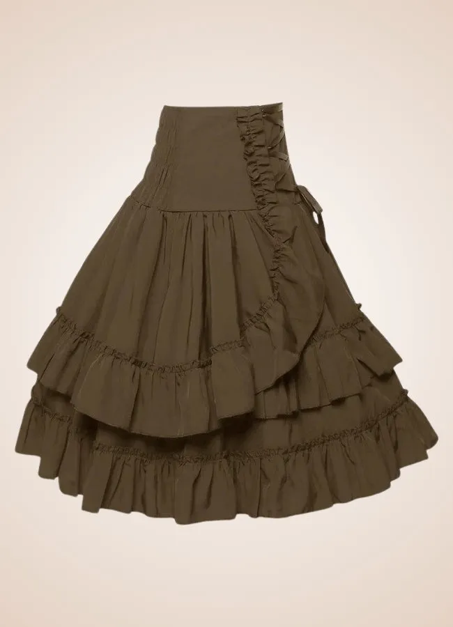 High Waisted Steampunk Skirt
