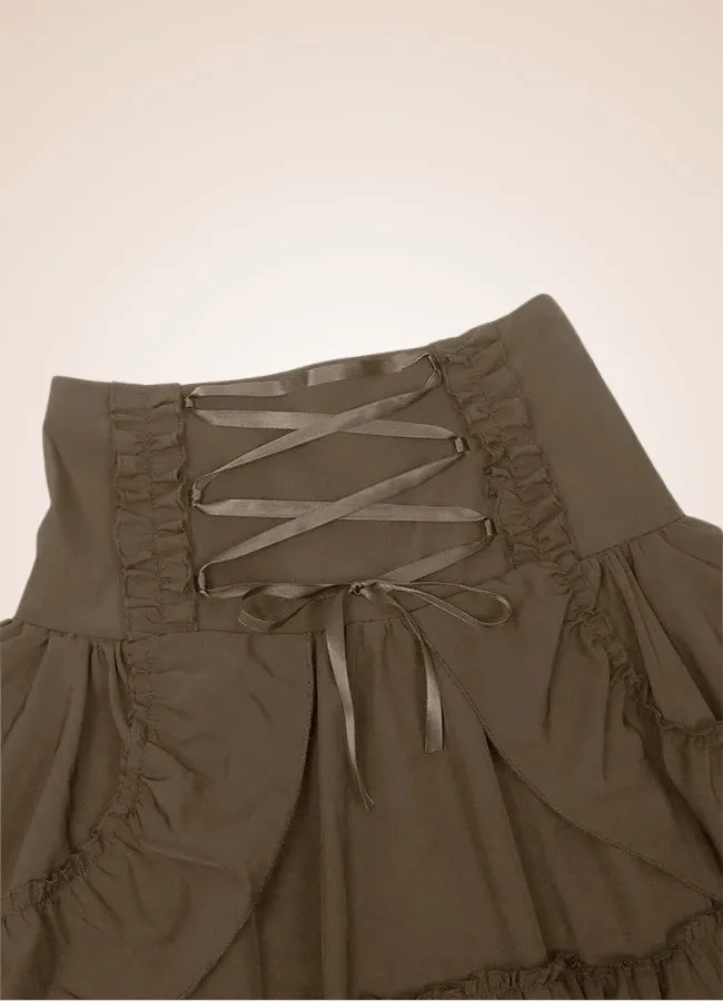 High Waisted Steampunk Skirt