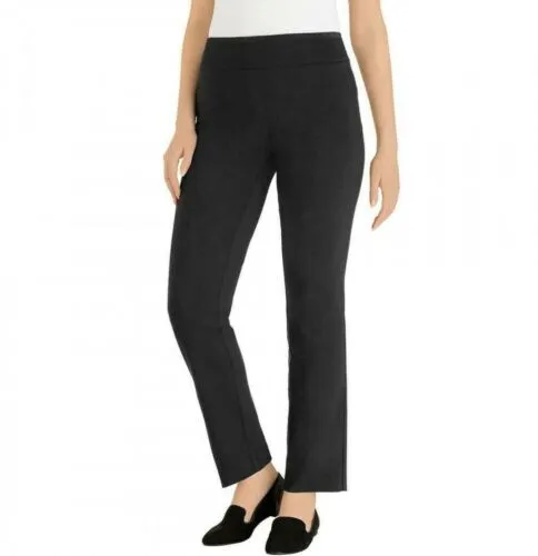 Hilary Radley Built-In Tummy Control Panel Pull On Pants Black XL