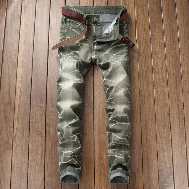 Hole Metrosexual Straight Destroyed Jeans Brand Slim Casual Ripped Jeans Homme Retro Men's Denim Trousers High Quality Cotton