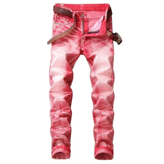 Hole Metrosexual Straight Destroyed Jeans Brand Slim Casual Ripped Jeans Homme Retro Men's Denim Trousers High Quality Cotton