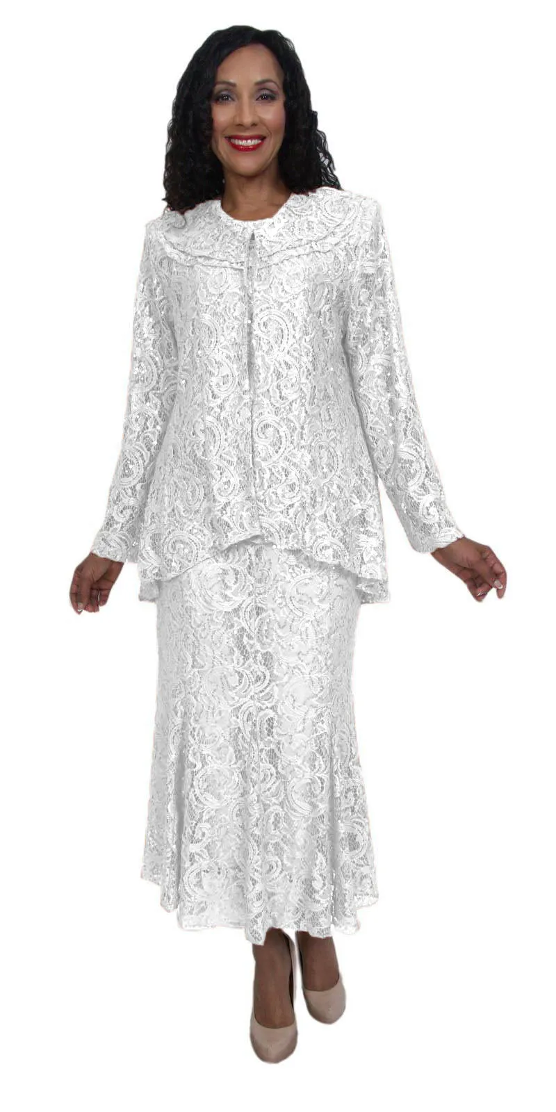 Hosanna 5015 Plus Size 3 Piece Set Length Dress Lace