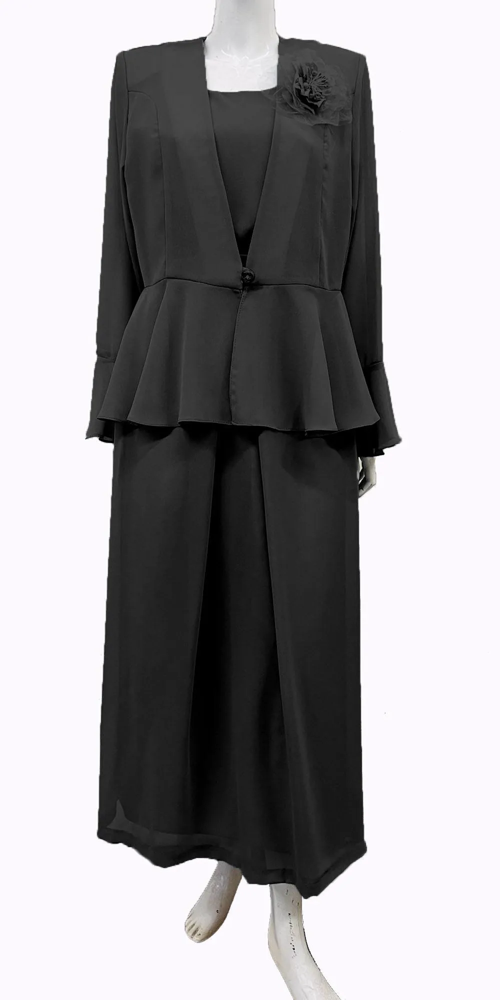 Hosanna 5544 Modest Outfit 3-Piece Set Tea Length Dress