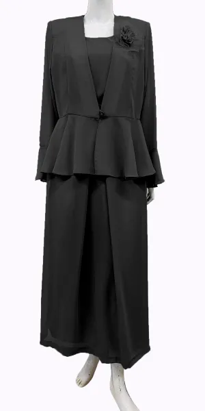 Hosanna 5544 Modest Outfit 3-Piece Set Tea Length Dress