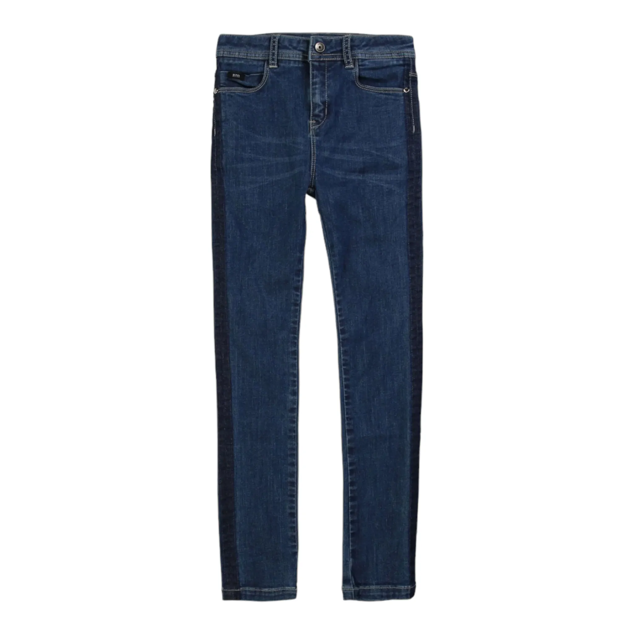 Hugo Boss Kids Girl's Navy Stripe Jeans