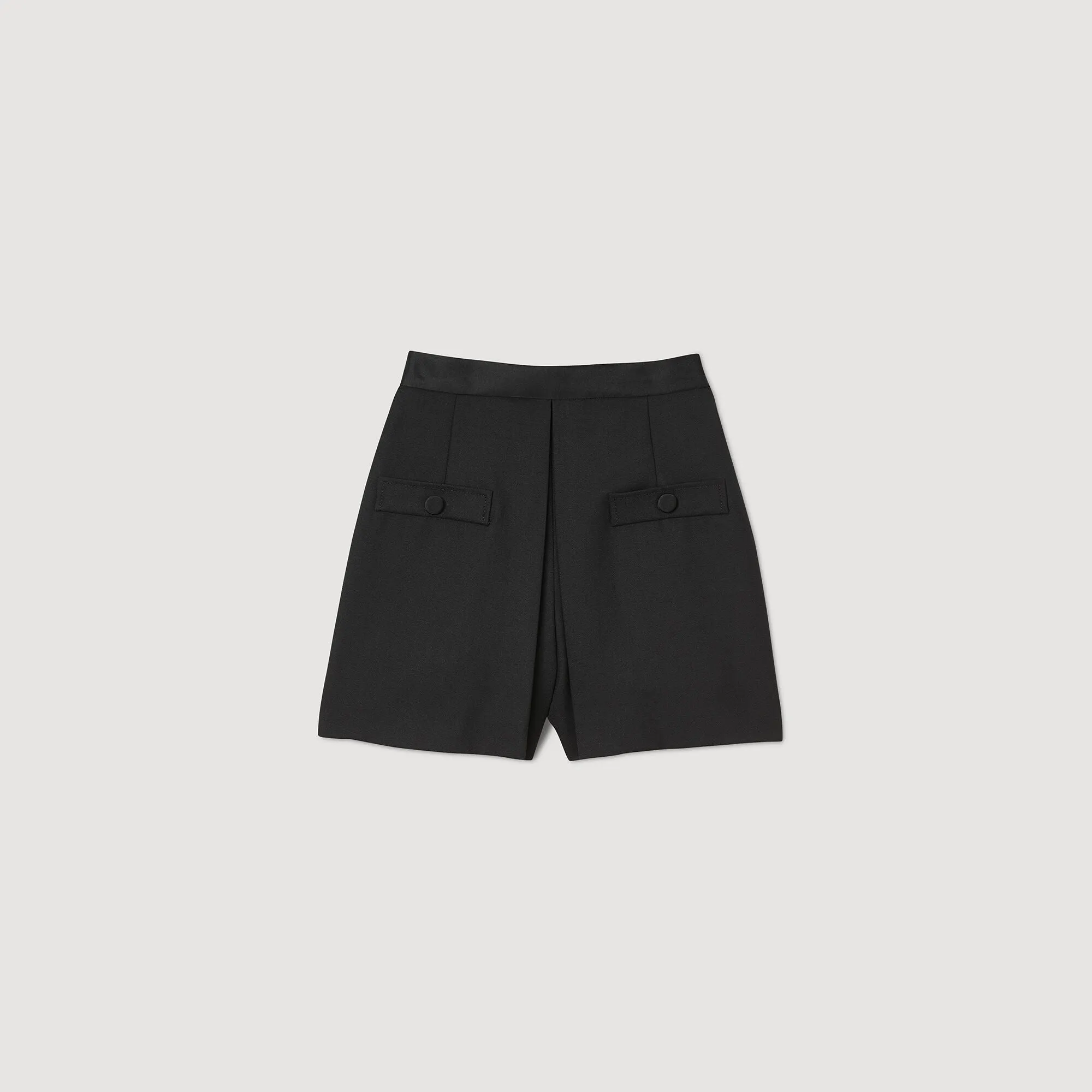 Hugo High-Waisted Shorts With Buttons Black