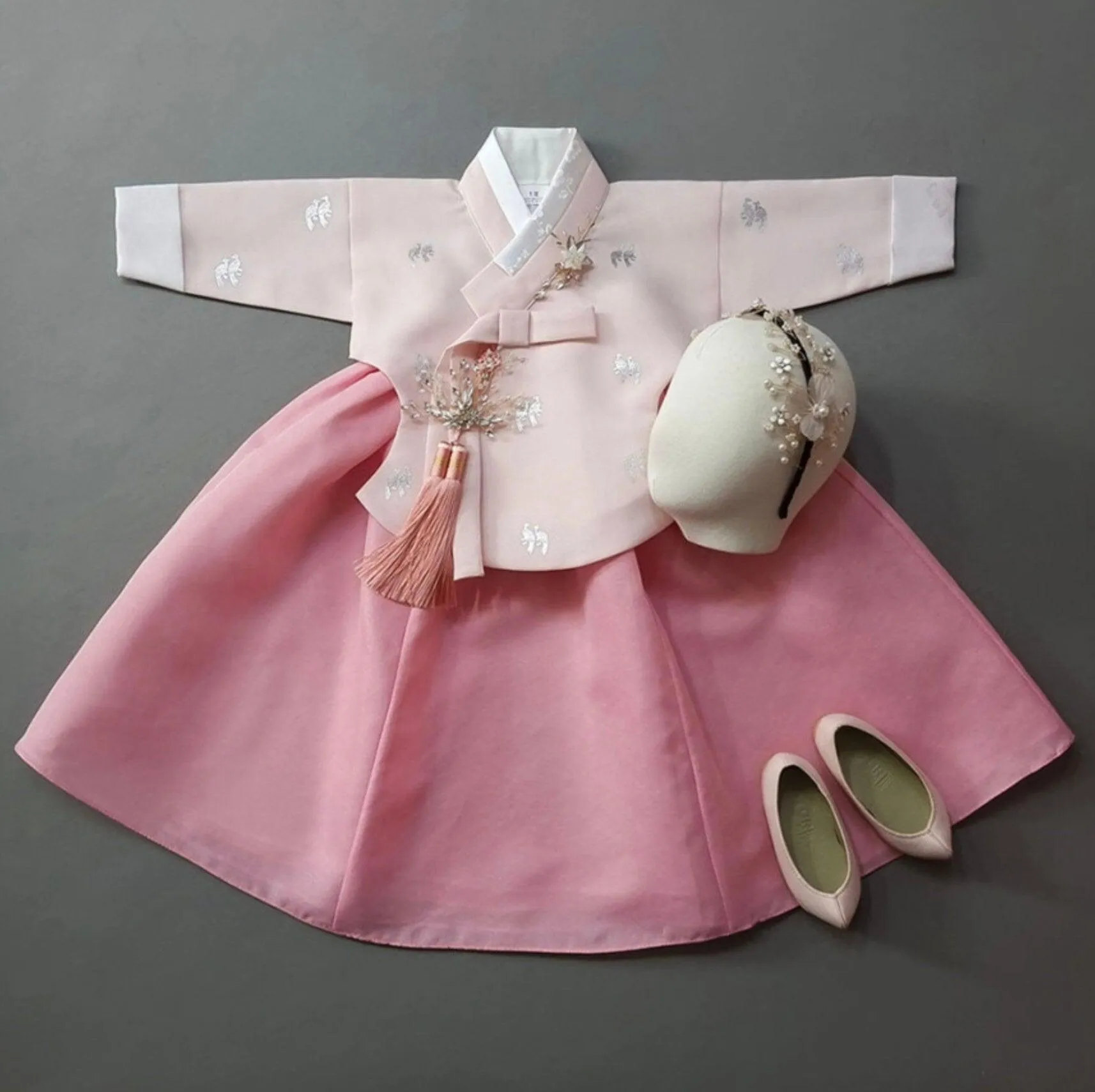 Iseo Pink Skirt Girl Hanbok (100D-15YR)