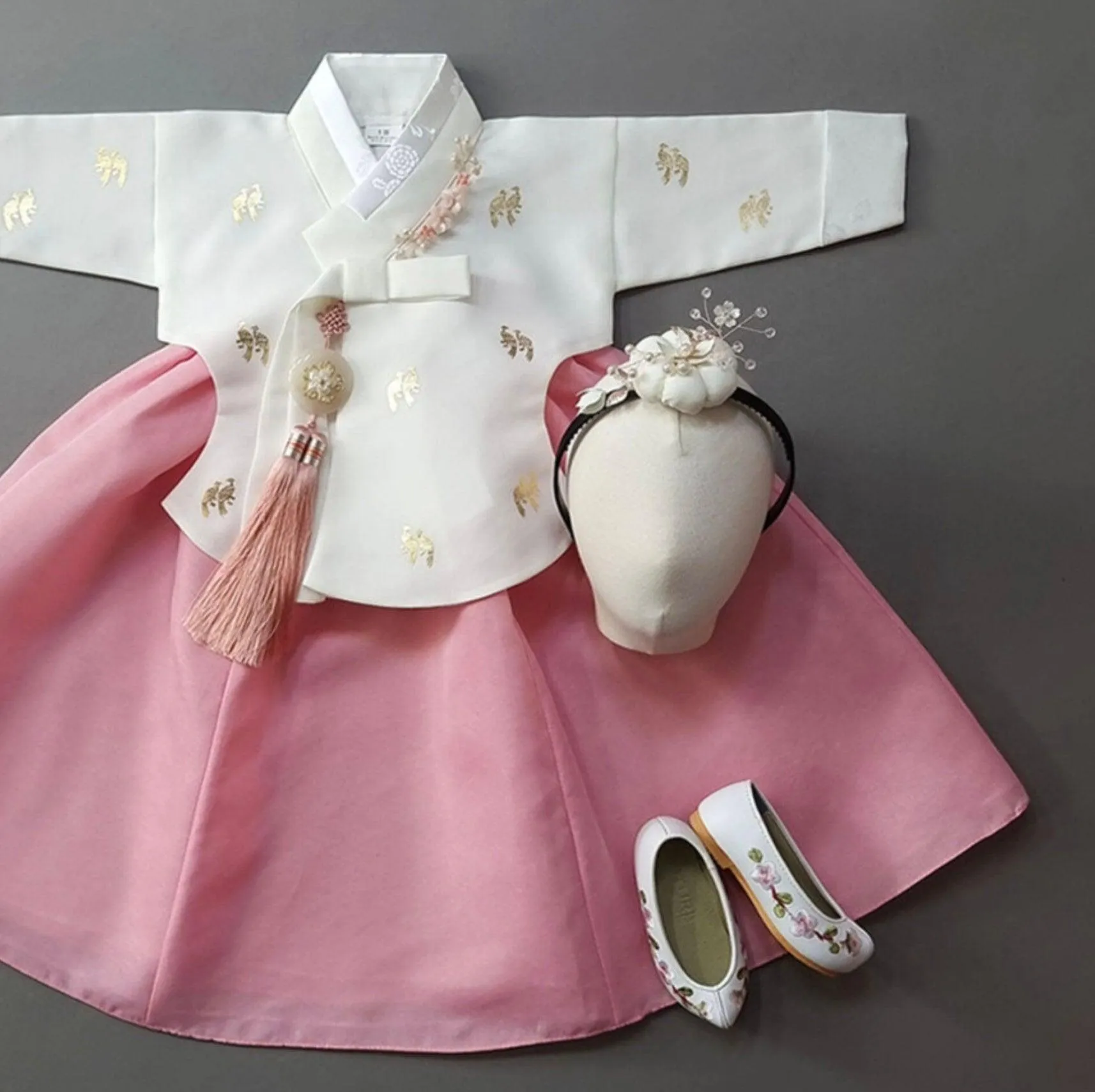 Iseo Pink Skirt Girl Hanbok (100D-15YR)