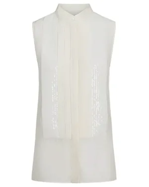 Ivory Sequin Adele Top