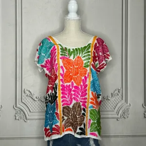 Jalapa Palmita Mexican Blouse - Soft Rayon