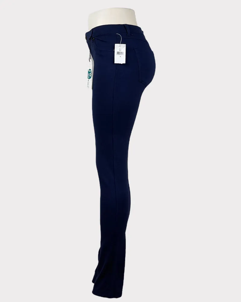 Jash World Navy Blue Skinny Pants (XL)
