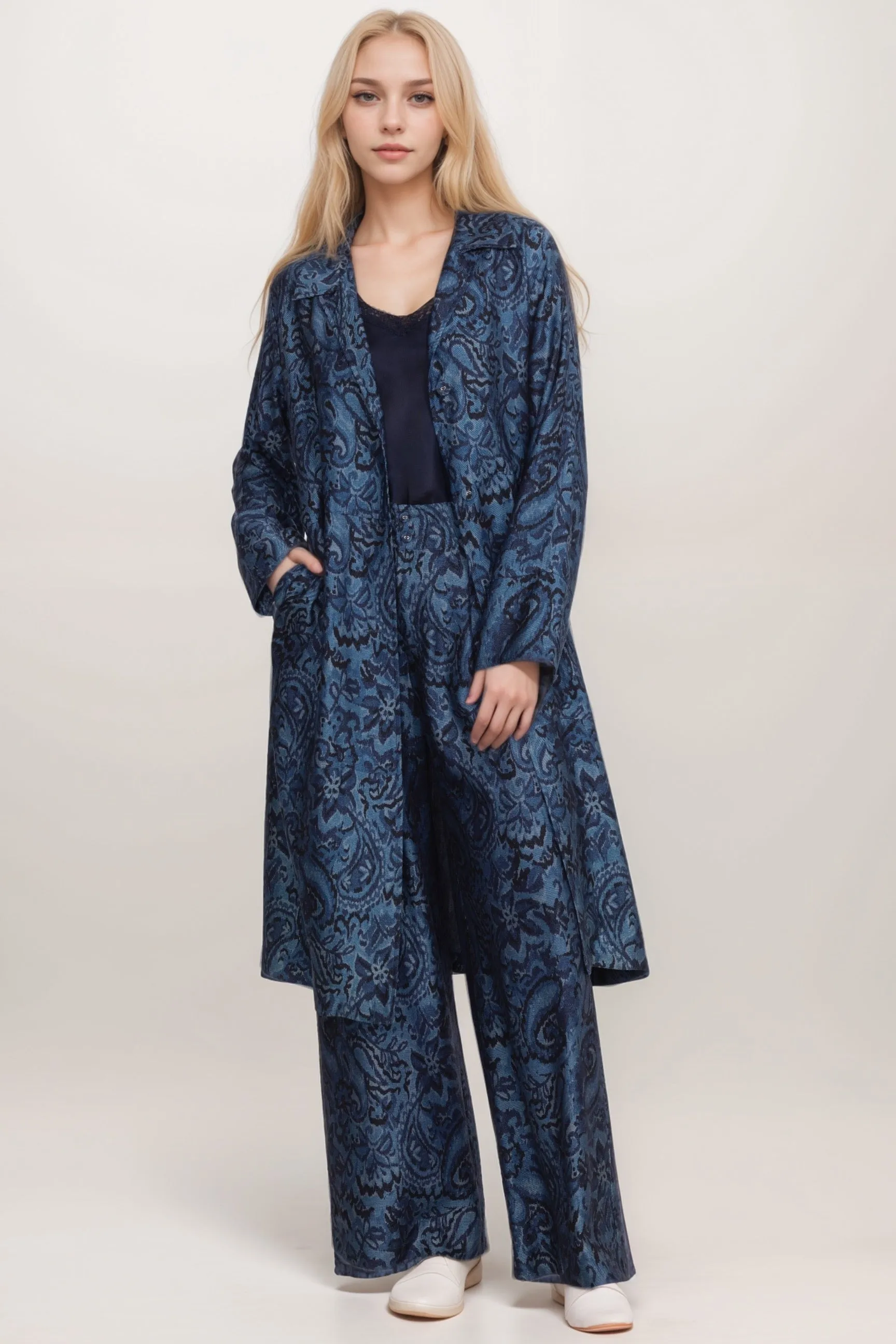Johnny Was Workshop Blue Denim Duster Coat W45924-7