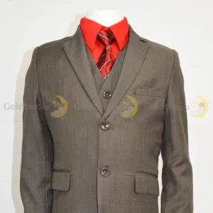Johnson's Creation 5-piece grey suit set - Brown