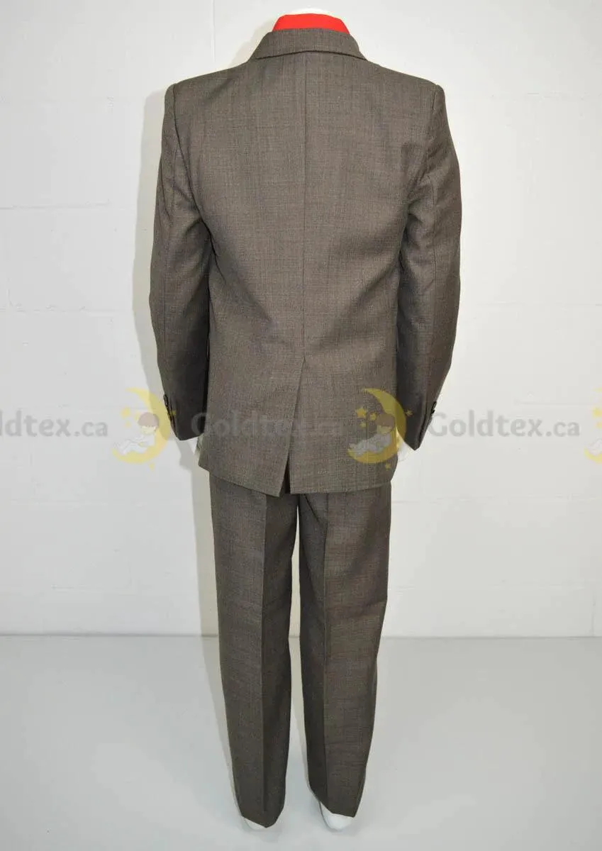 Johnson's Creation 5-piece grey suit set - Brown