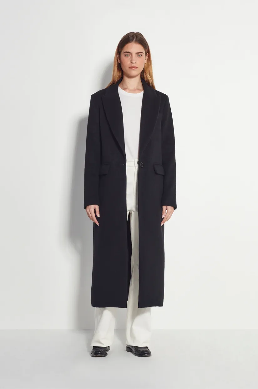 Juliette Hogan Mantelle Coat - Black Fur