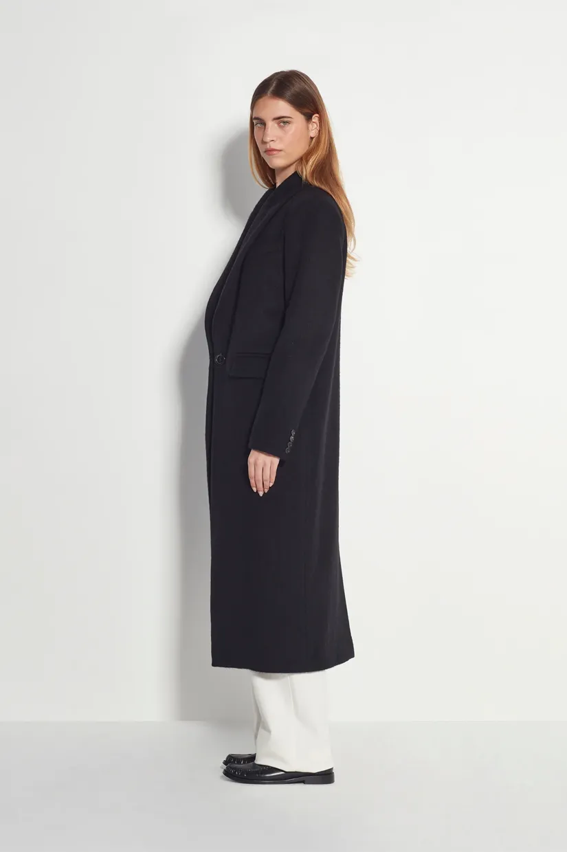 Juliette Hogan Mantelle Coat - Black Fur
