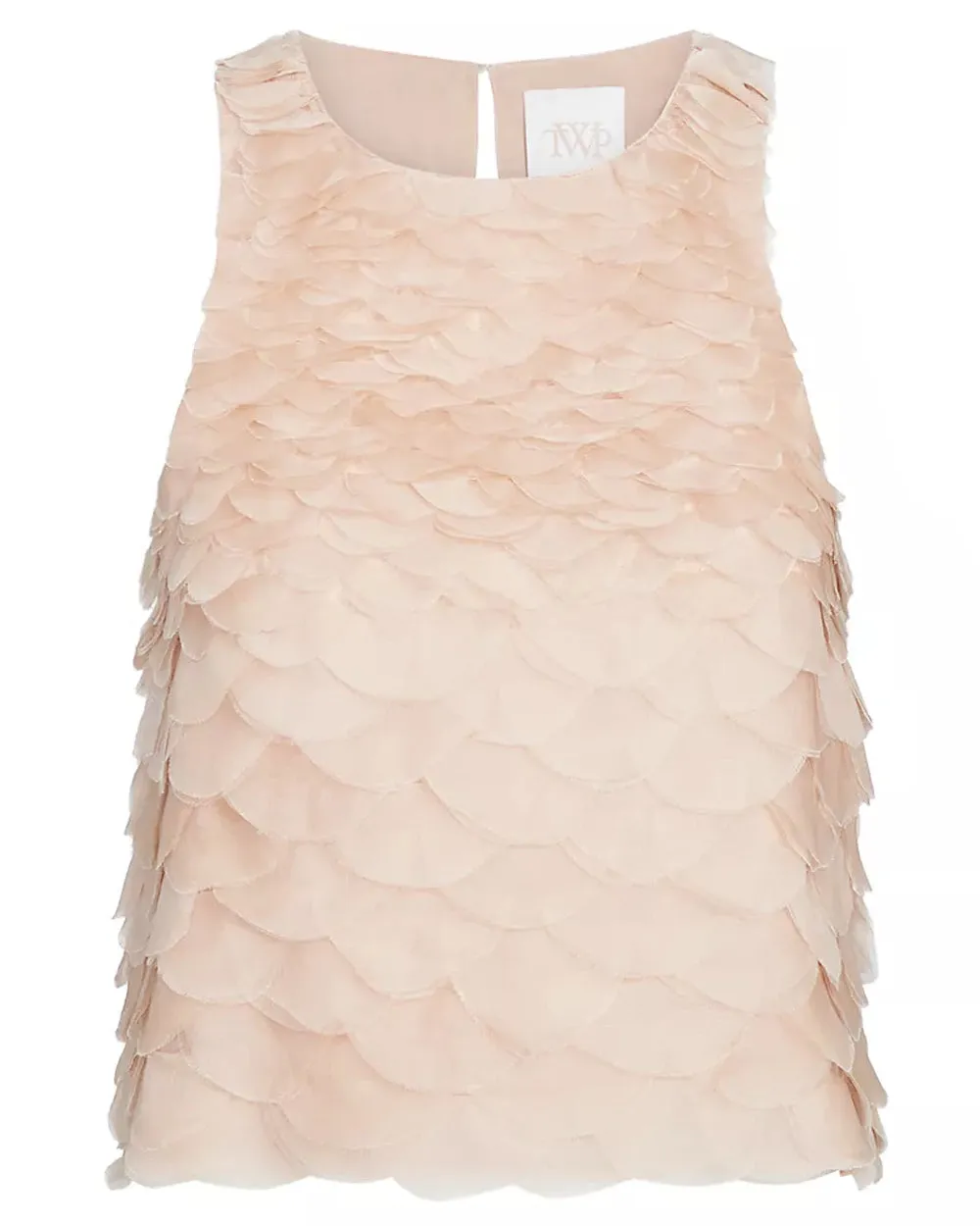 Khaki Fishscale Shell Top