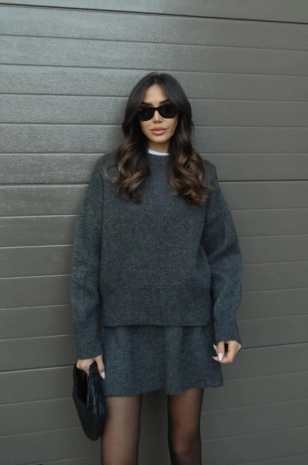 Knitted skirt suit（Top   skirt）
