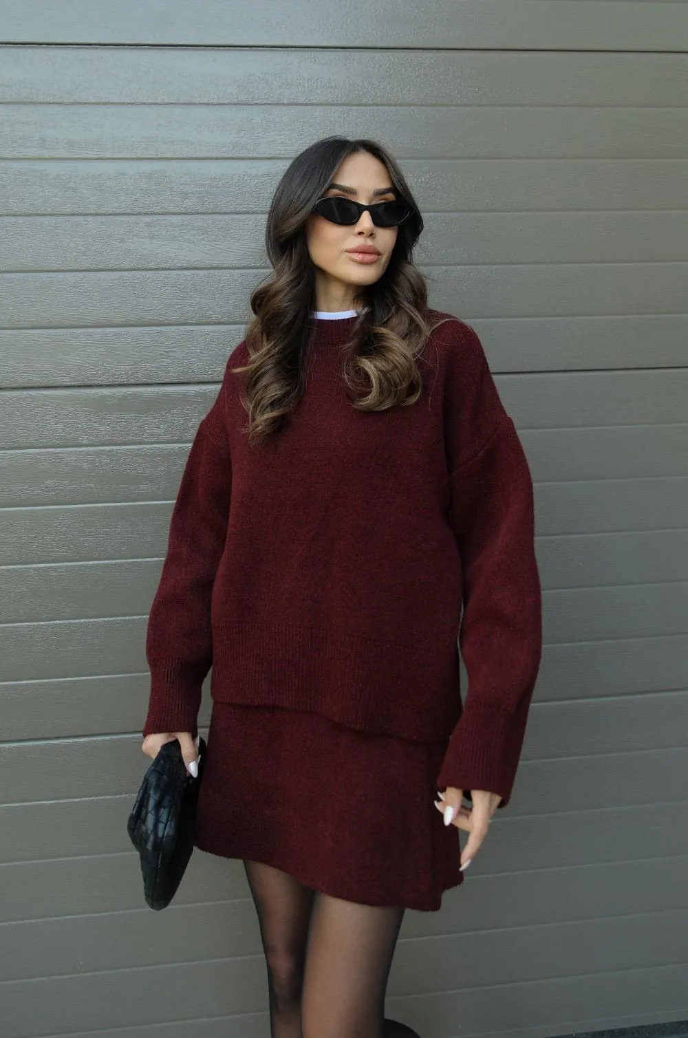 Knitted skirt suit（Top   skirt）