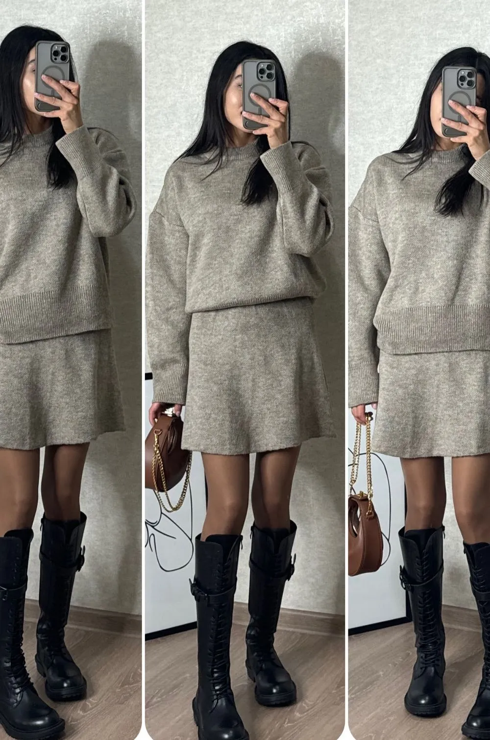 Knitted skirt suit（Top   skirt）