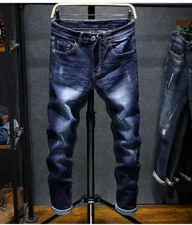 Korean Fashion Stretch Denim Boyfriend Jeans for Boys